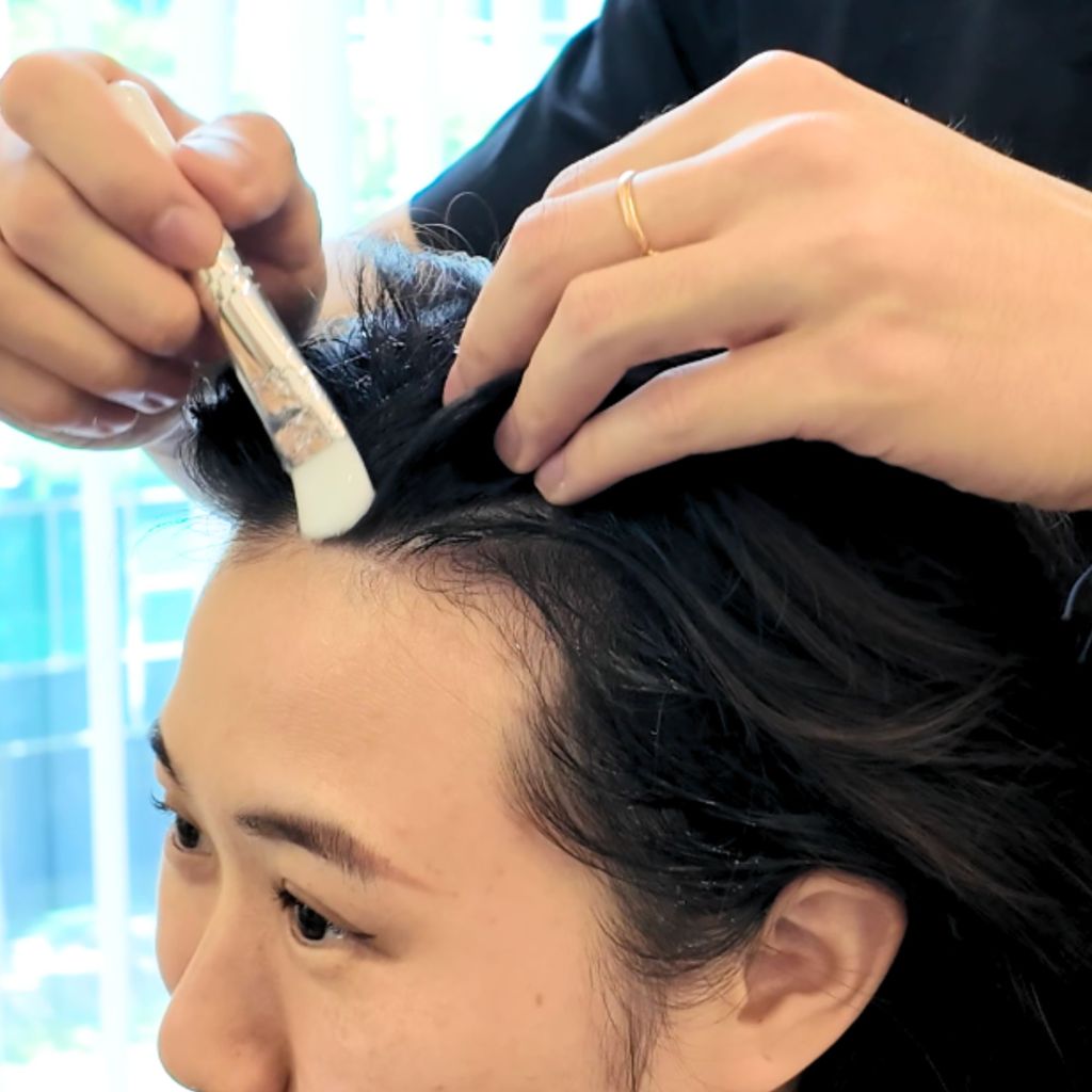 Step 3 Hair Mass application